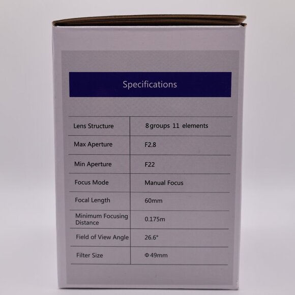 Meike 60mm F2.8 APS-C Manual Focus Macro Lens for RF Mount New - Picture 3 of 11